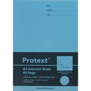 Protext Exercise Book (Plain Wombat/Botany) A4 - Plain QLD - Year 1: 48 Pages (Single)