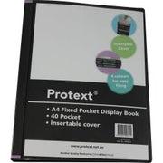 Protext Display Book - A4 (40 Page) Fixed Insert Cover/Spine: Black