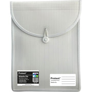 Protext Attache Case File with Elastic Closure: White