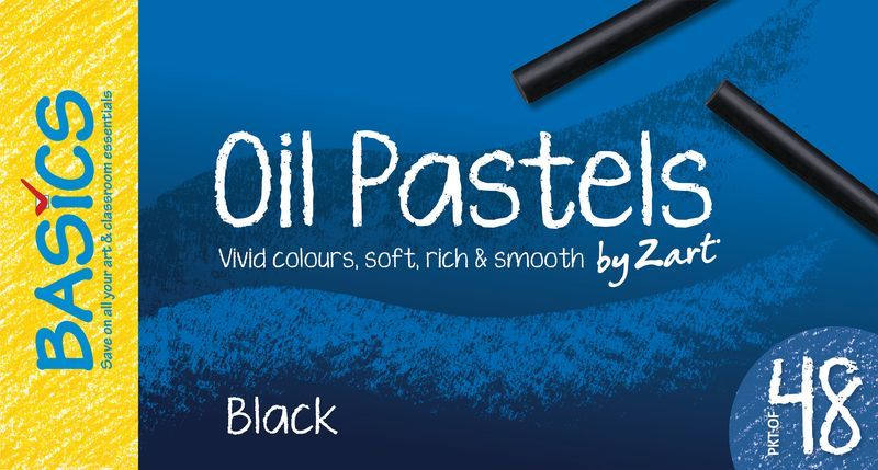 Basics - Oil Pastels: Black (Pack of 48