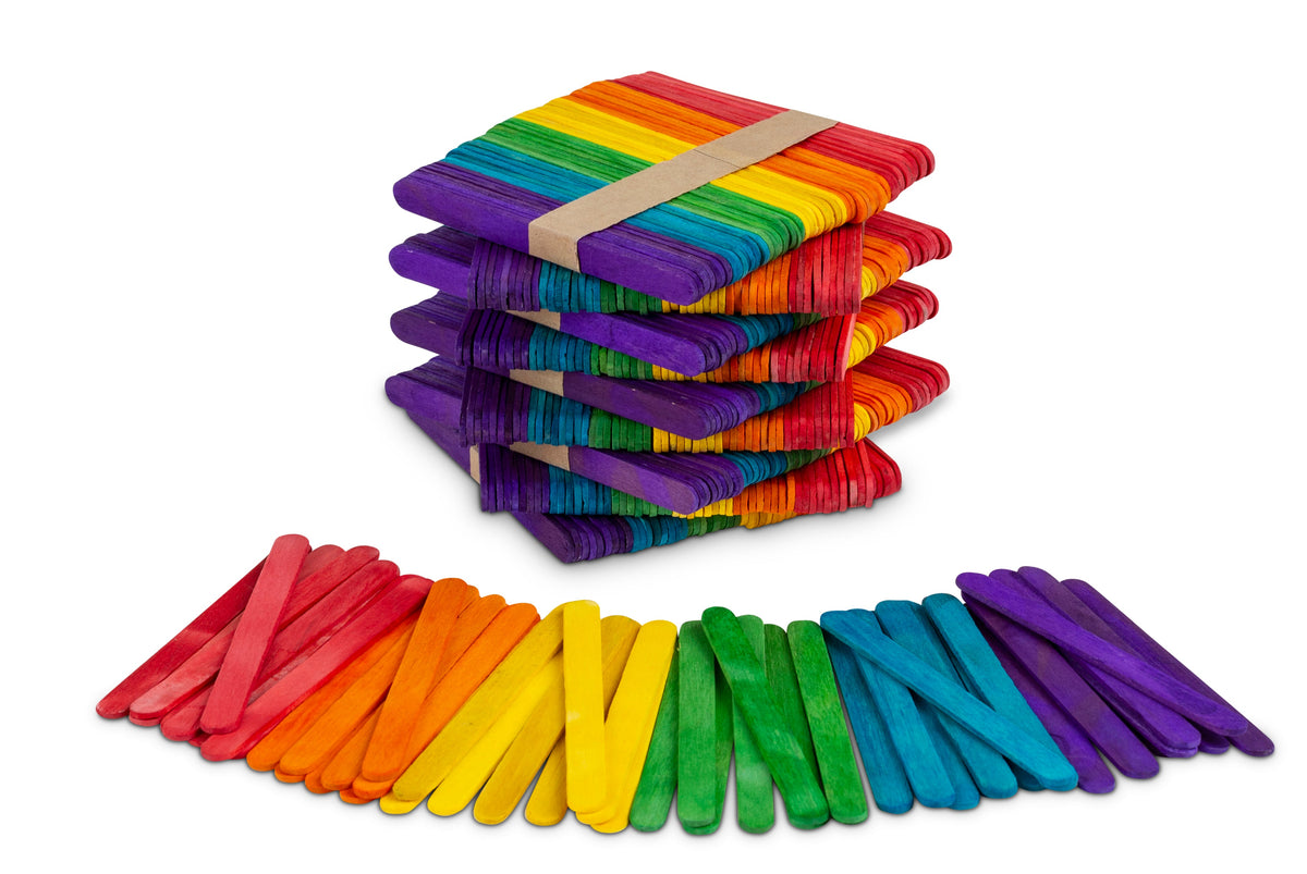 Coloured Popsticks - Set of 500