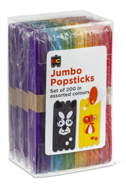 Jumbo Coloured Popsticks