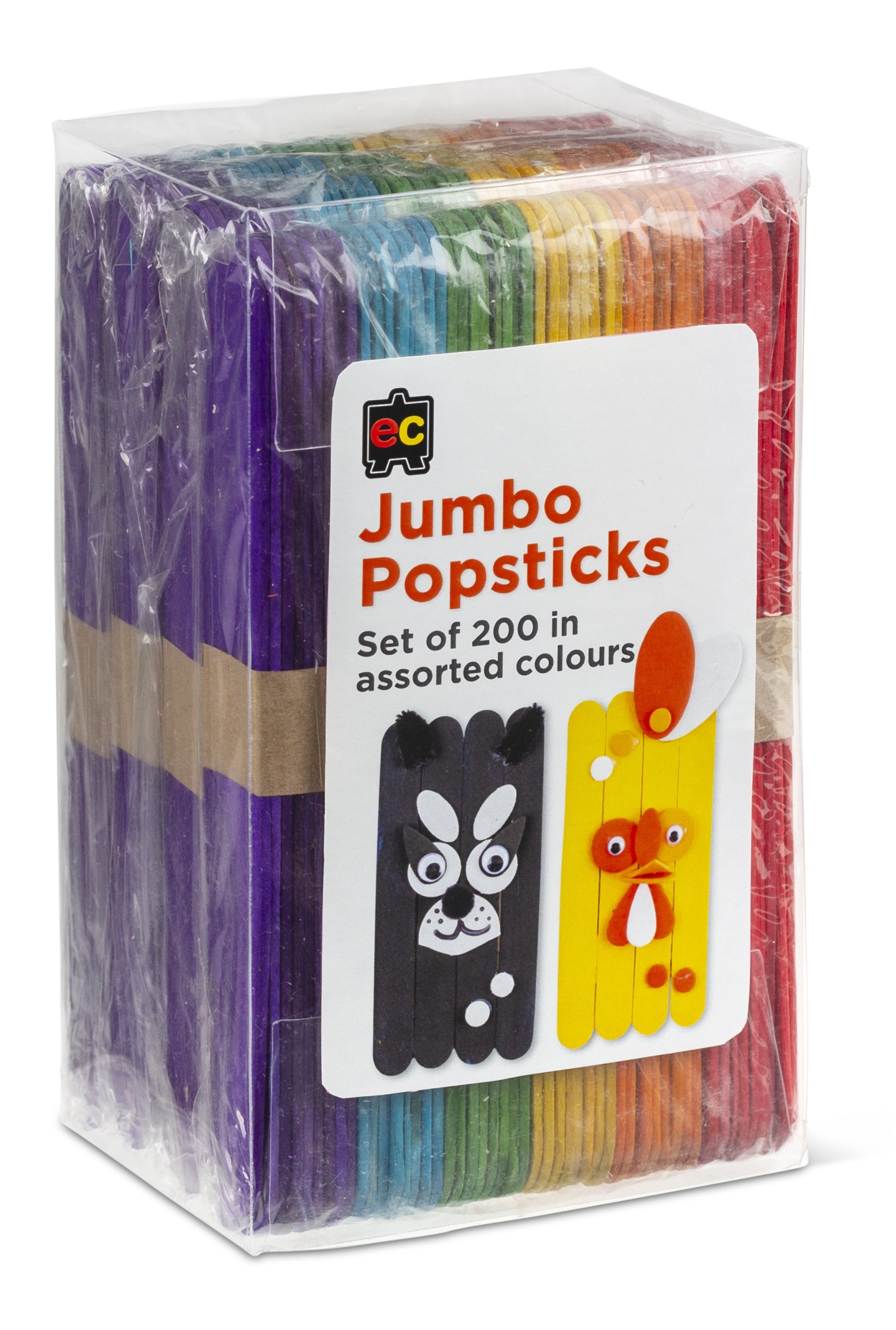 Jumbo Coloured Popsticks