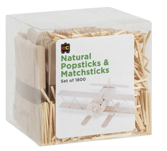 Popsticks and Matchsticks - Natural (Pack of 1800)