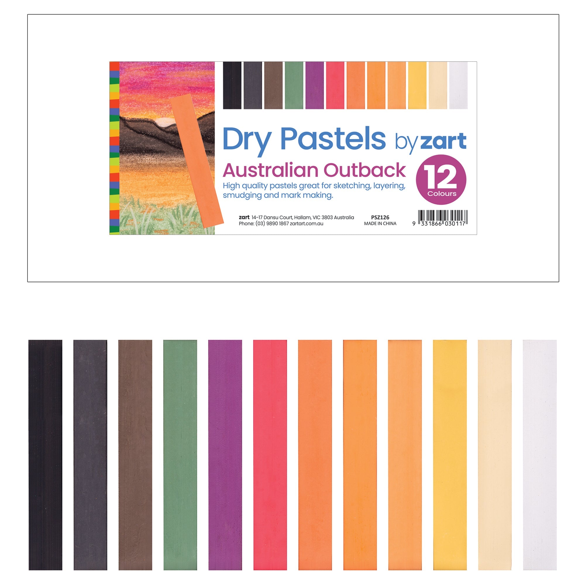 Dry Pastel Australian Outback - Pack of 12