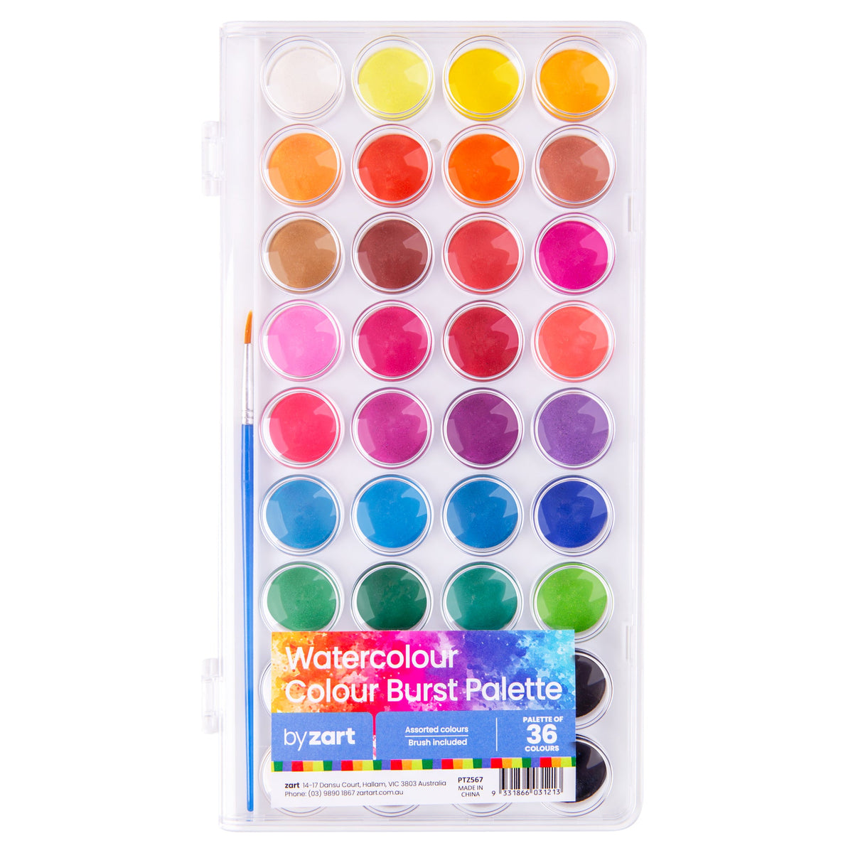 Zart Watercolour Colour Burst Palettes - Pallette 36