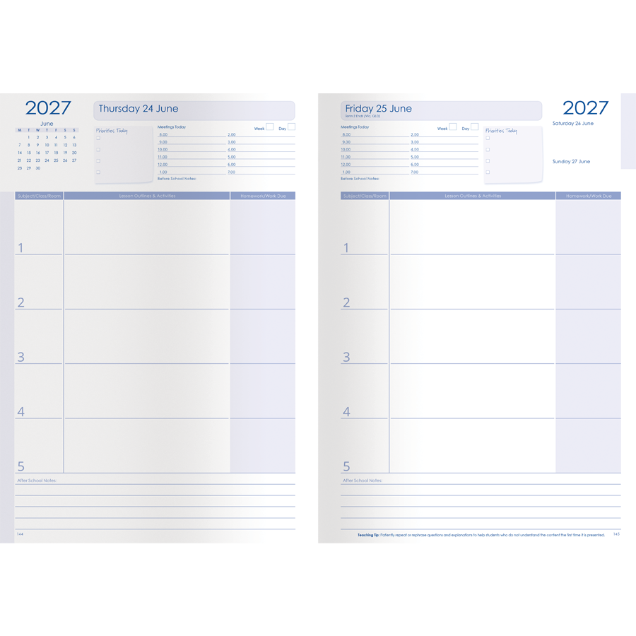 Pure Secondary 5-Period Daily Planner 2027 - A4, PUR-Bound Paperback — Createl PURE2541 — image 2