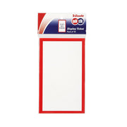 Quikstik Display Tickets Plain Red Border Pk 10