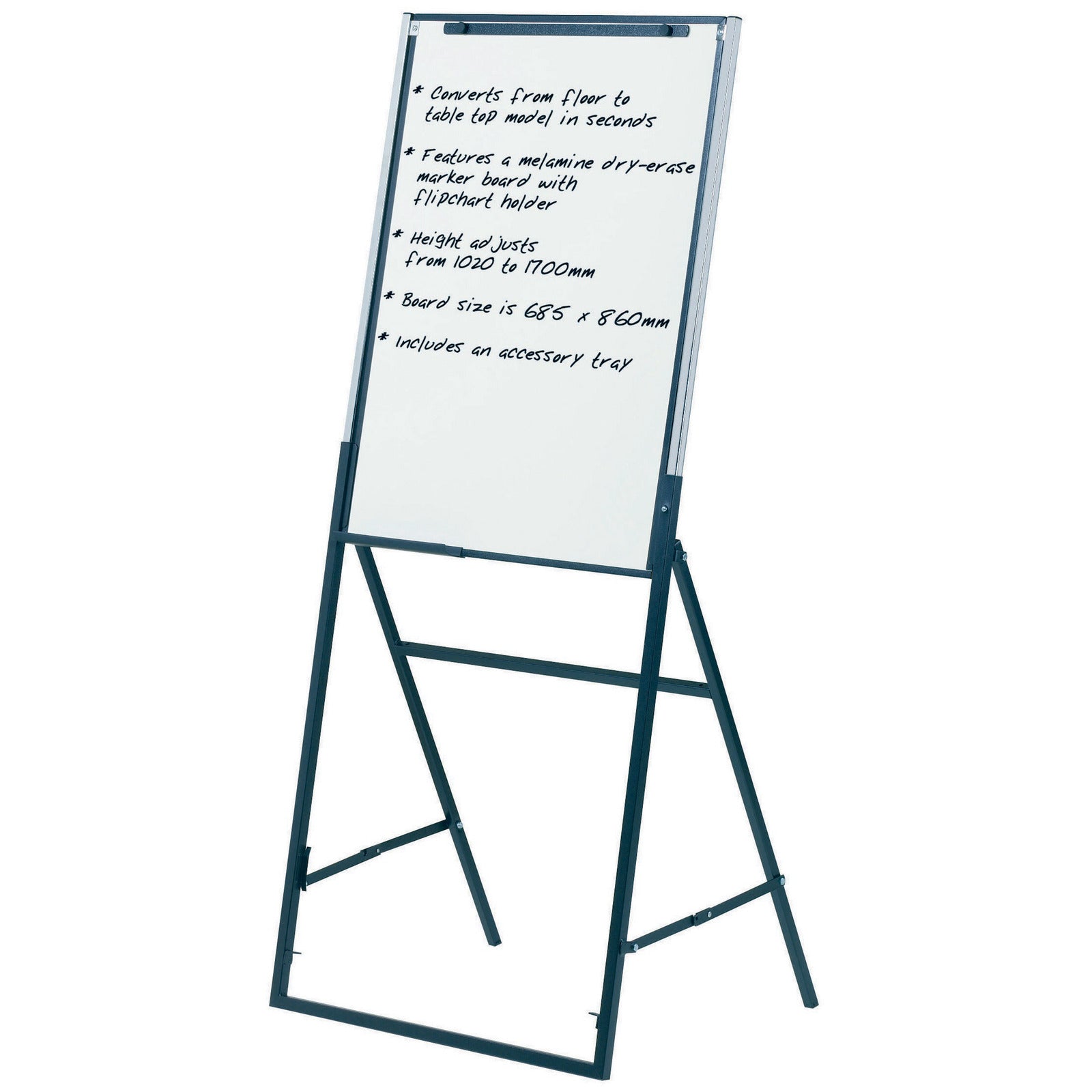 Quartet - Futura Melamine Adjustable Flip Chart Easel