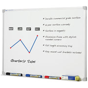 Quartet - Penrite Aluminium Frame Whiteboard: Premium Dry-Erase (3000 x 1200mm)
