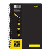 Quill Notebook: A5 70gsm - Black 200 Pages (Pack of 5)