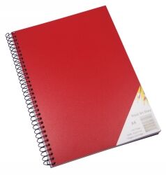 Quill Visual Art Diary - A4 Spiral: Red Cover (60 Leaf)