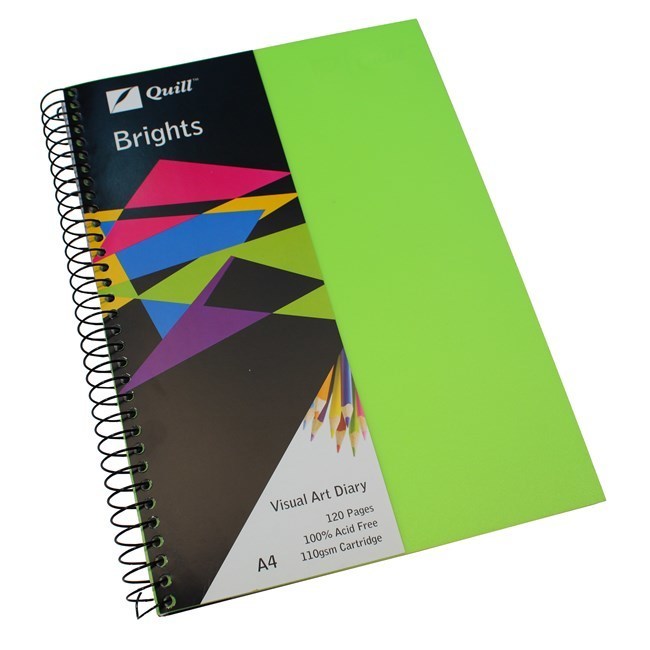 Quill Visual Art Diary - A4 Brights (60 Leaf)
