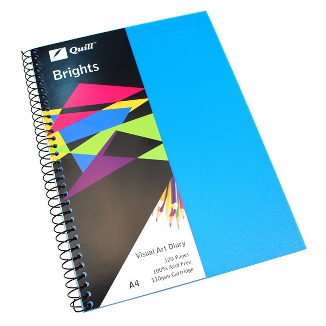 Quill Visual Art Diary - A4 Brights (60 Leaf)