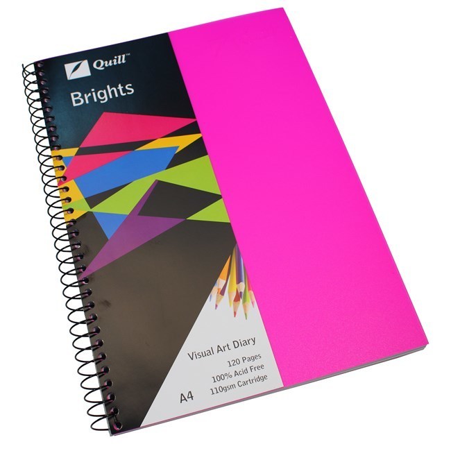 Quill Visual Art Diary - A4 Brights (60 Leaf)