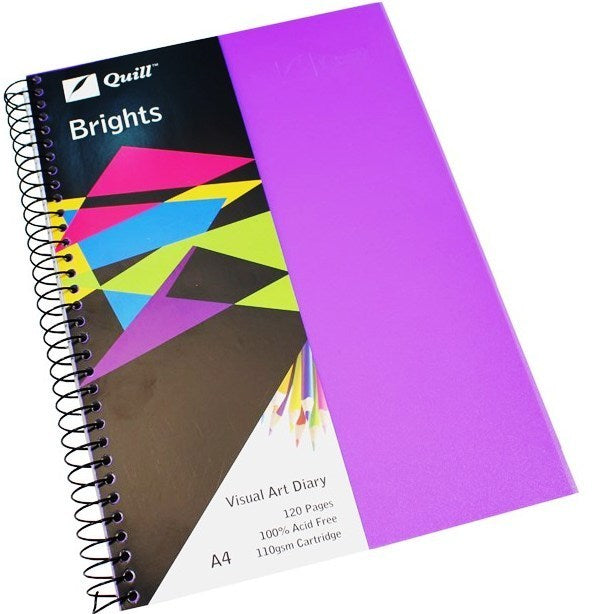 Quill Visual Art Diary - A4 Brights (60 Leaf)