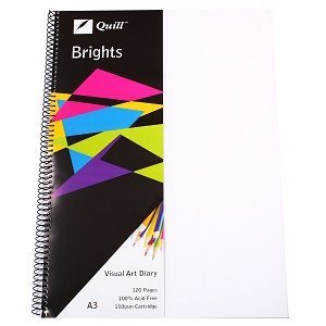 Quill Visual Art Diary - A3 Brights (60 Leaf)