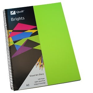 Quill Visual Art Diary - A3 Brights (60 Leaf)