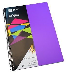Quill Visual Art Diary - A3 Brights (60 Leaf)