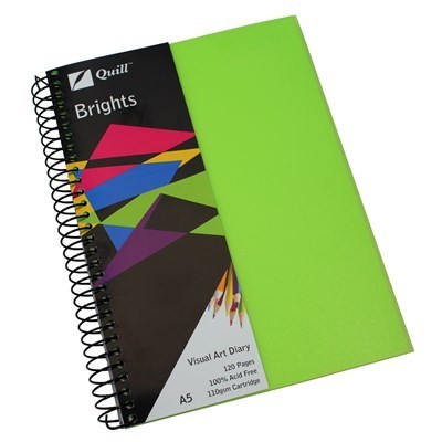 Quill Visual Art Diary - A5 Brights (60 Leaf)