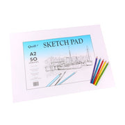 Quill Sketch Pad (A2) - 110gsm Cartridge Acid Free: 50 Leaf (Pack of 5)