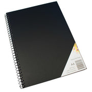 Quill Visual Art Diary - A4 Spiral Black Cover (60 Leaf)