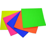 Rainbow Craft Paper (Squares) - Fluoro 127mm (Pack of 100)