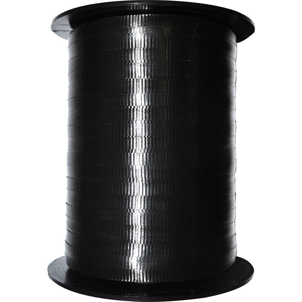 Rainbow Curling Ribbon - Black: 5mm x 500m