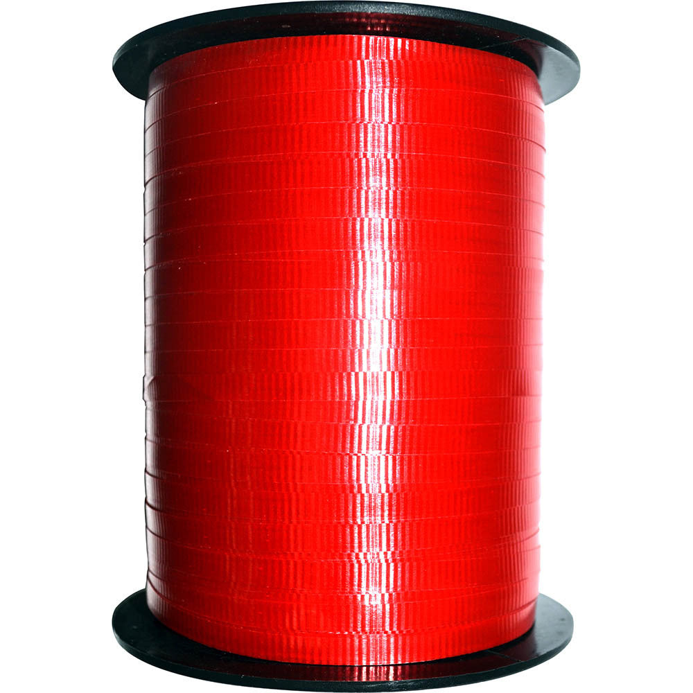 Rainbow Curling Ribbon - Red: 5mm x 500m