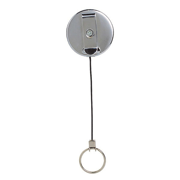 Metal Retractable Key Holder - Black