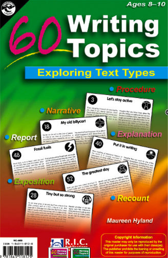60 Writing Topics - Ages 8-10