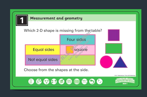 Problem-Solving Strategies & Skills – Measurement & Geometry: Year 1