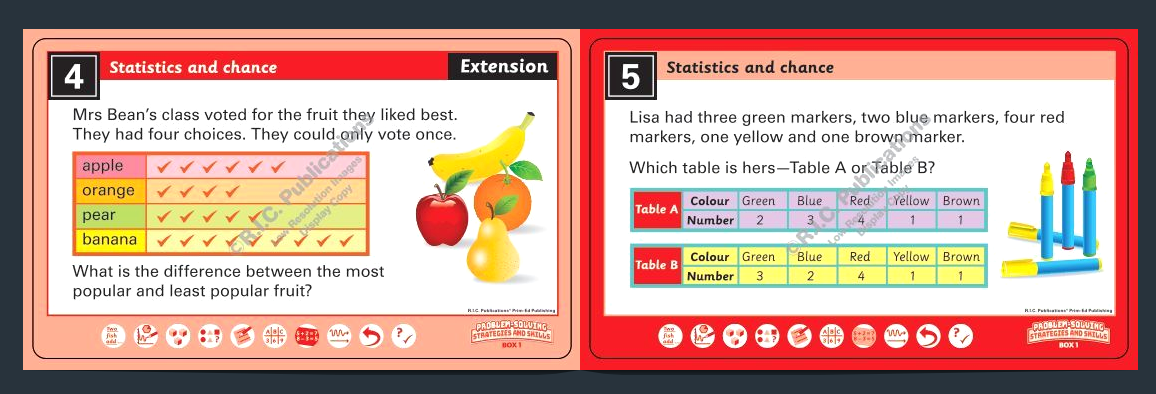 Problem-Solving Strategies & Skills – Statistics & Chance: Year 1