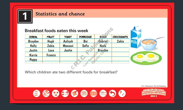 Problem-Solving Strategies & Skills – Statistics & Chance: Year 3