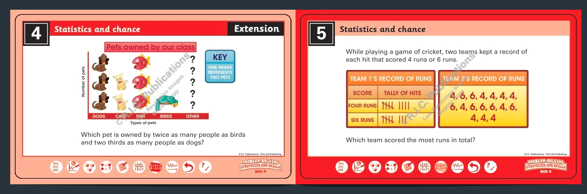 Problem-Solving Strategies & Skills – Statistics & Chance: Year 4