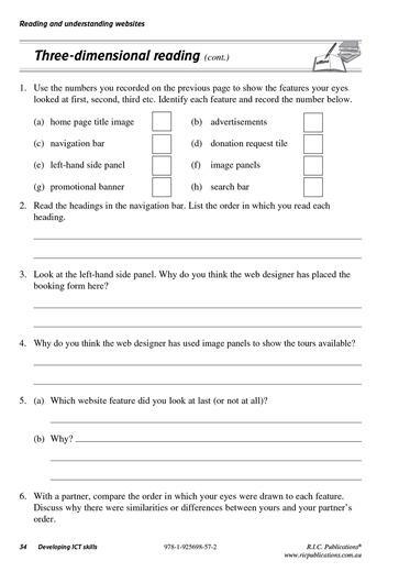 Developing ICT Skills - Internet Literacy - Year 3-6