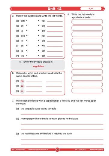 New Wave Spelling – A phonics–based approach Book D – Ages 8–9 (Revised Edition)