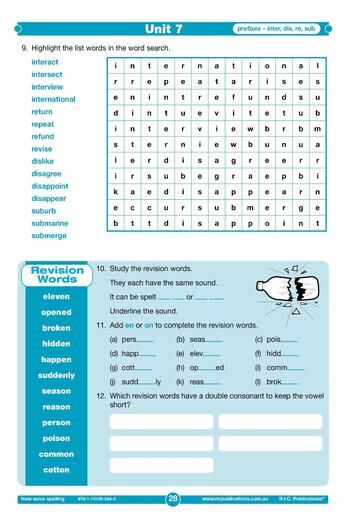 New Wave Spelling – A phonics–based approach Book E – Ages 9–10 (Revised Edition)