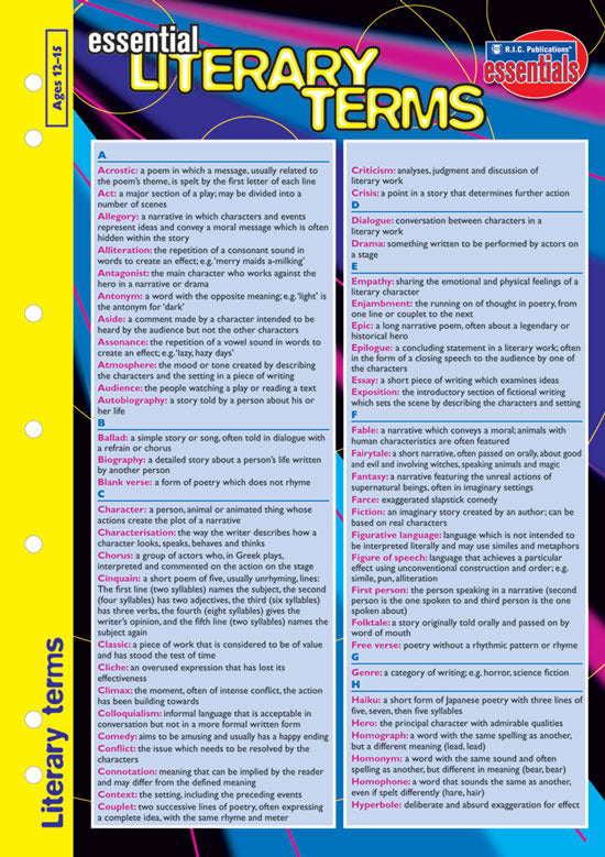 RIC Essentials - English: Literary Terms 1