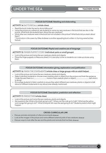 Integrated Oral Language - Foundation