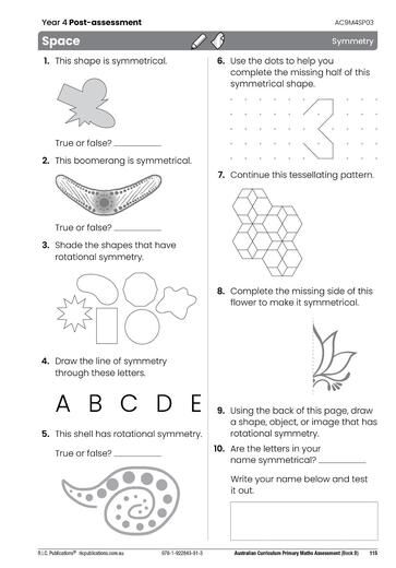 Australian Curriculum Primary Maths Assessment - Book B (Years 3 and 4)
