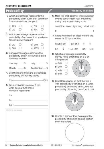 Australian Curriculum Primary Maths Assessment - Book C (Years 5 and 6)