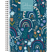 Deluxe Secondary 6-Period Weekly Planner 2027 - Rainbow Fields - A4, Wiro Bound — Createl 2523W — image 1