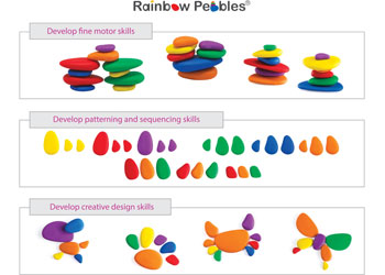 STEM Ideas with Rainbow Pebbles
