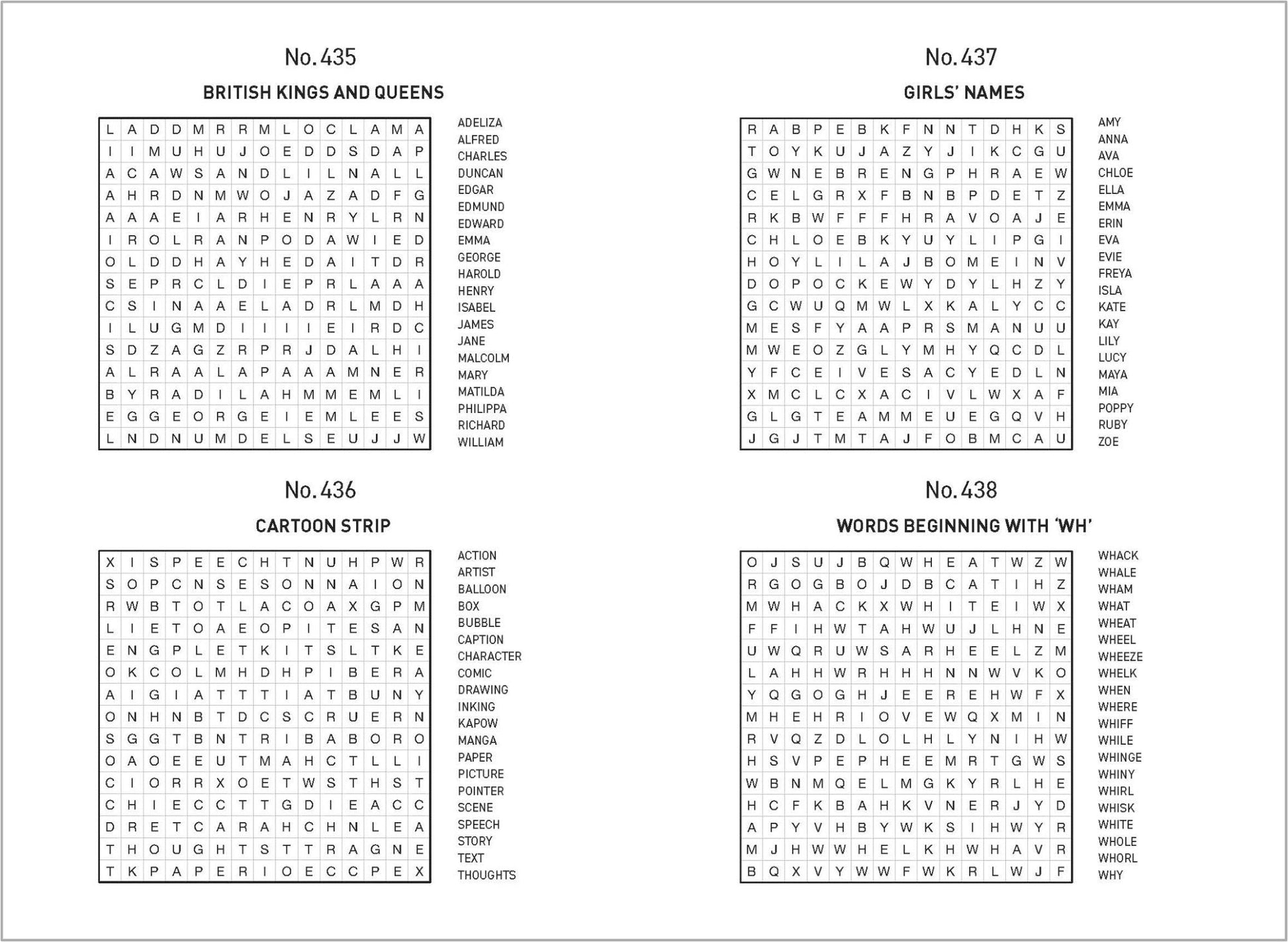 500 Puzzles Book - Word Search - Aqua & Blue Geometric — inside page 3