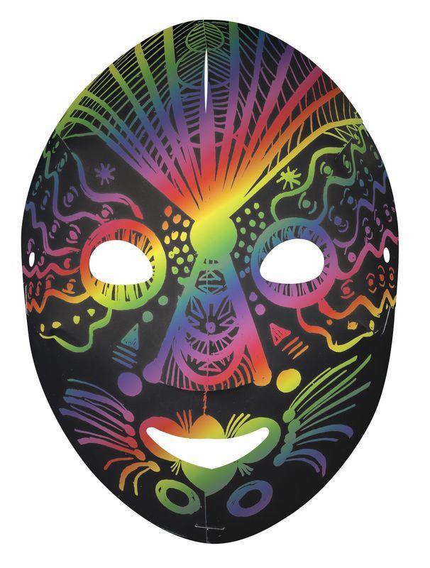 Scratch Full Face Masks - Multicoloured (Pack of 20)