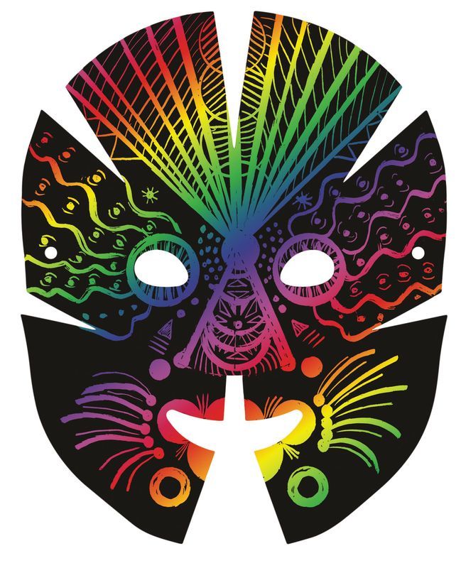 Scratch Full Face Masks - Multicoloured (Pack of 20)