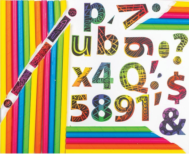 Scratch Adhesive Letters & Numbers