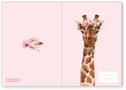 School Buzz Book Sleeves A4: Flower Giraffe - Pack of 6