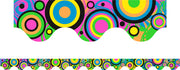 Fluoro Spots and Dots Scalloped Border